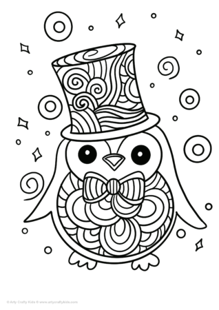 Doodle penguin design.