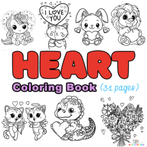 Printable Heart Coloring Book