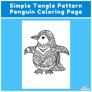 Doodle Penguin Coloring Page