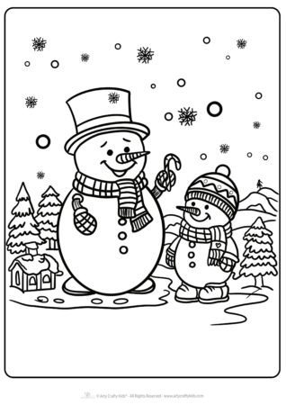 Snowman printable coloring page