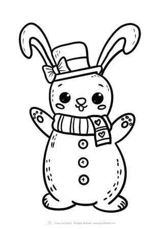 Snow-bunny coloring page