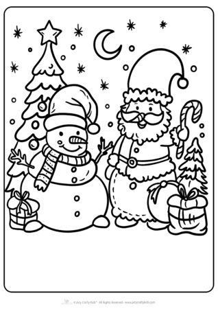 Snowman and Snow-santa page