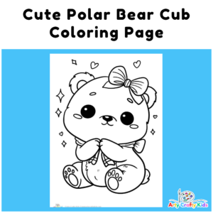 Free Cute Polar Bear Cub Coloring Page