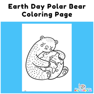 Earth Day Polar Bear Coloring Page