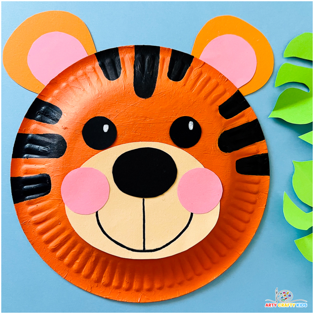 Simple Paper Plate Tiger Craft for Preschool