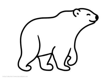 Simple polar bear outline