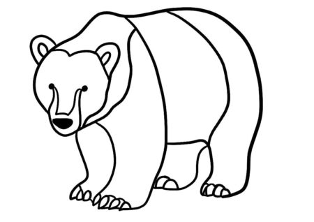 Segmented polar bear outline