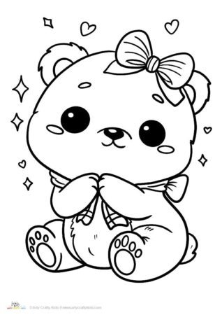 Cute Polar Bear Coloring Page