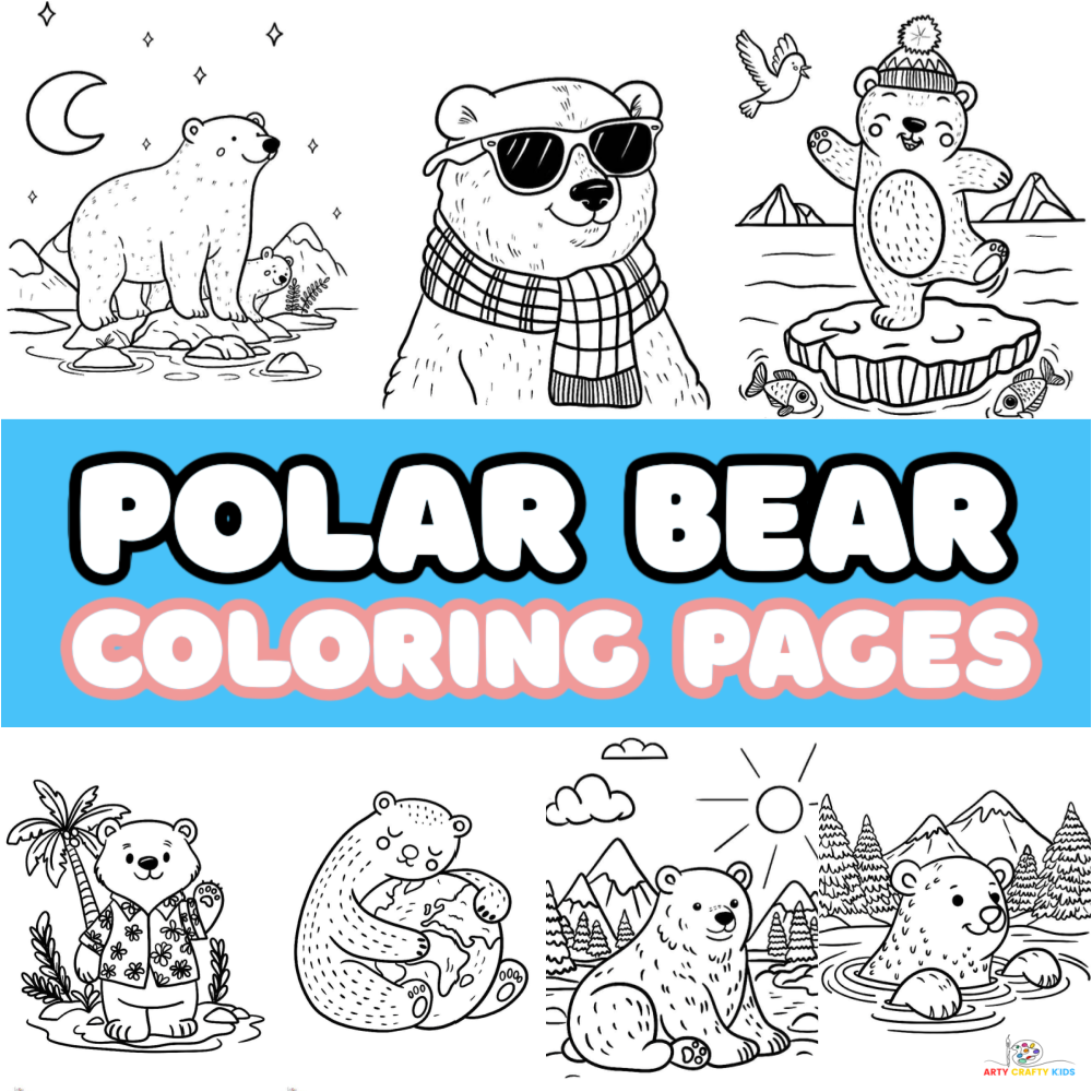 20 Polar Bear Coloring Pages for Kids