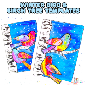 Bird and Birch Tree Templates