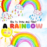 Follow our easy step-by-step tutorial on How to Draw and Paint a Rainbow with Watercolors to create your own vibrant watercolor painting. A fun tutorial for kids and beginners, complete with printable templates!