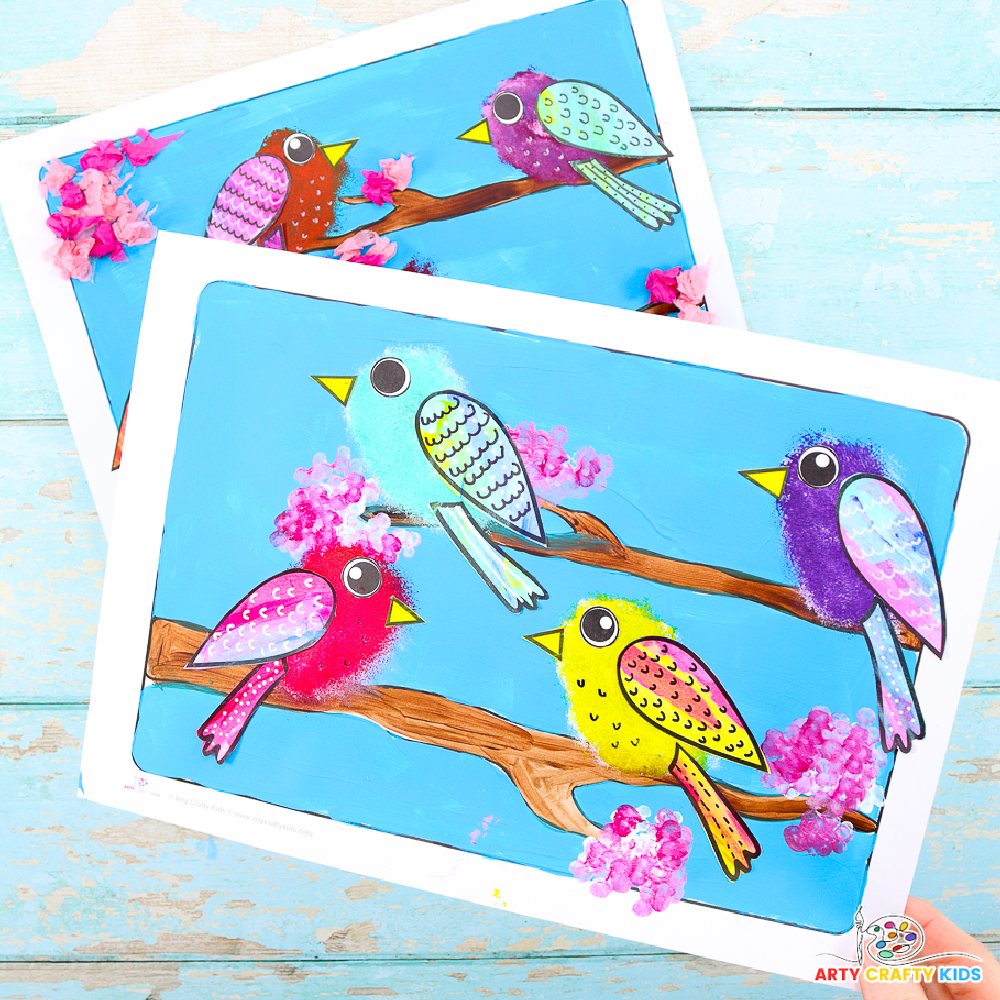 Spring Tree and Bird Craft for Kids