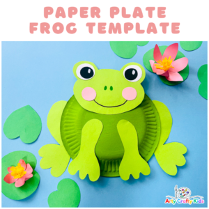 Paper plate frog template