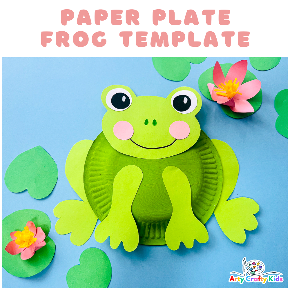 Paper plate frog template.