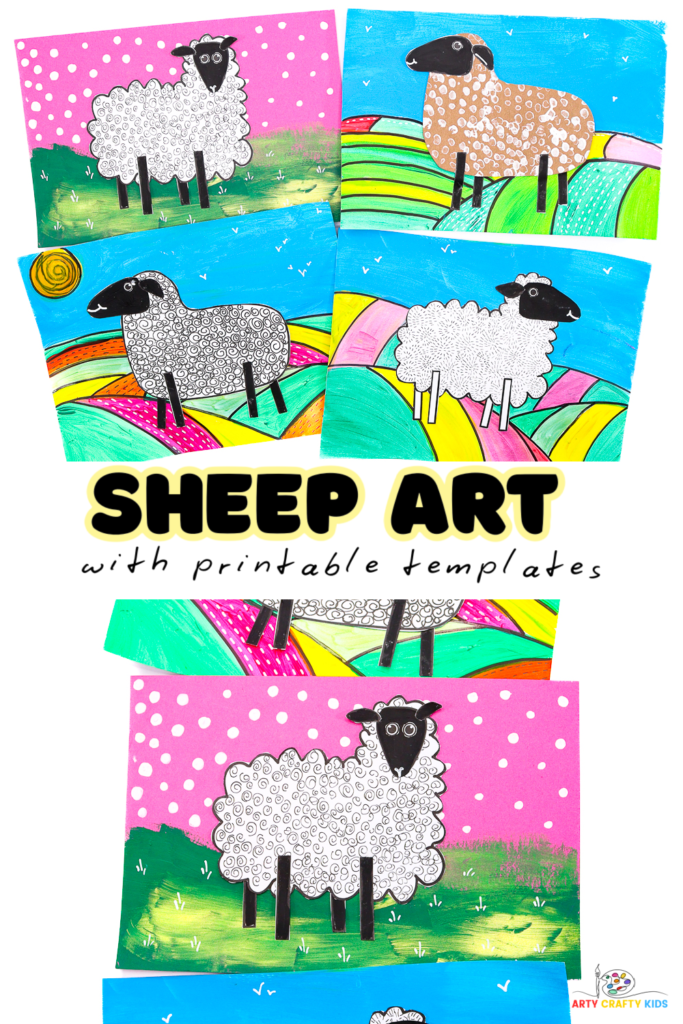 Abstract Sheep Art - Arty Crafty Kids