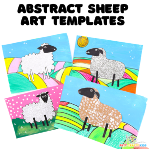 Abstract Sheep Art Templates