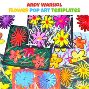 Andy Warhol Inspired Flower Pop Art Templates
