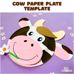 Paper Plate Cow Craft Template