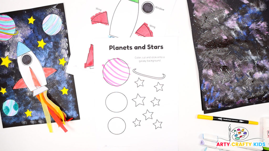 Image of the planet and stars template.