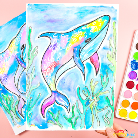 Create a vibrant whale shark watercolor art project using fun crayon resist techniques! Perfect for ocean-themed units, Shark Week, or creative classroom art—ideal for kids of all ages to explore color, texture, and marine life through abstract painting.