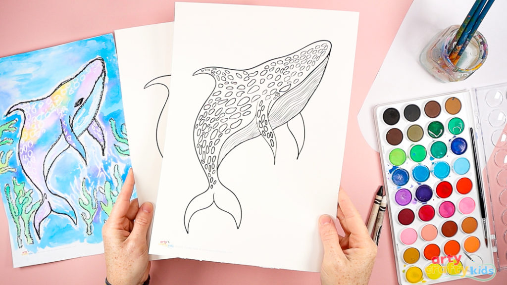 Whale Shark Art Template for the Watercolor Art Project