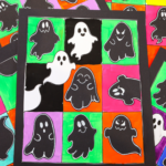 Looking for a fun Halloween art idea for kids? Try this Pop Art Ghosts project! Inspired by Andy Warhol’s famous style, it’s a simple, colorful, and expressive activity that’s perfect for all ages.
