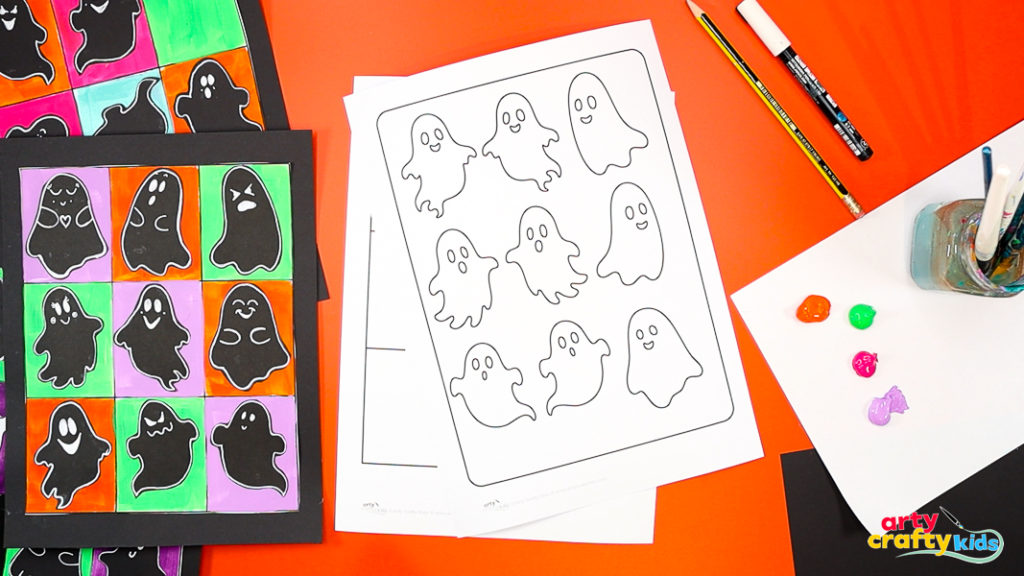 Pop Art Ghost Templates