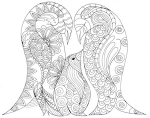 Arty Crafty Kids | Penguin Family Coloring Page